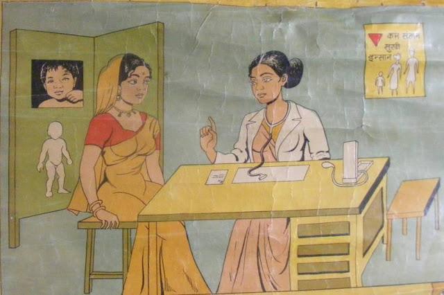Ailments During Pregnancy Chart - Indian Poster 1950's
