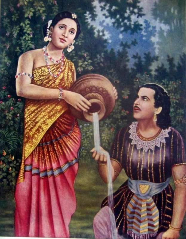 Jaysree and Chandramohan - Vintage Print 1940's
